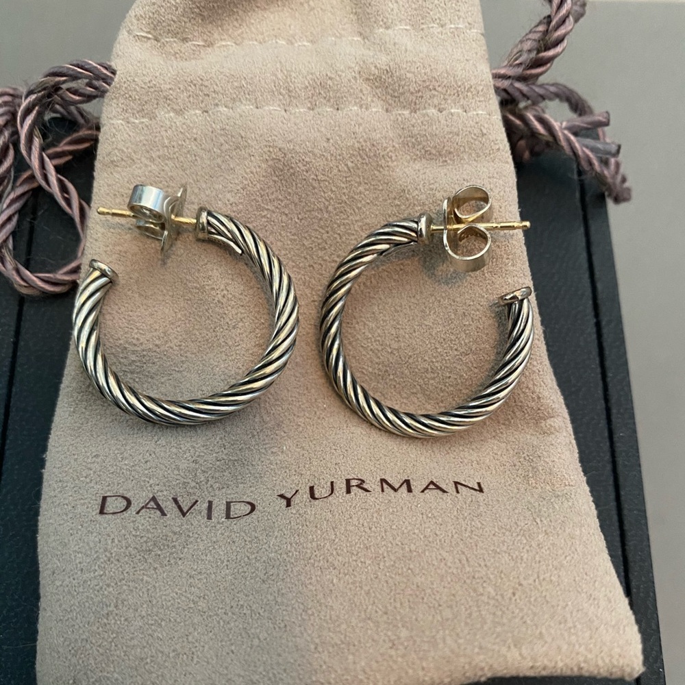David Yurman Small Cable Hoop Earrings